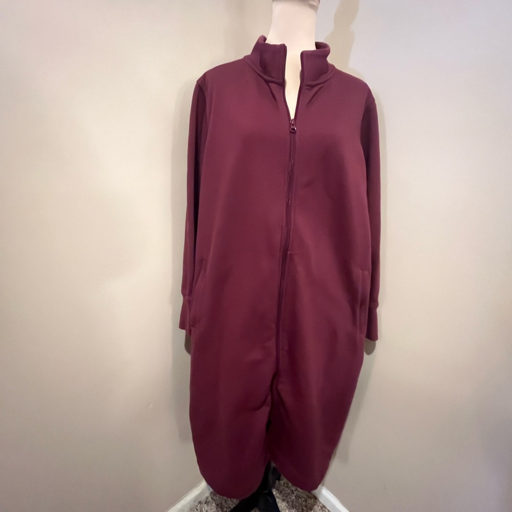 Duluth Trading Co Plum Zip-Front Robe
